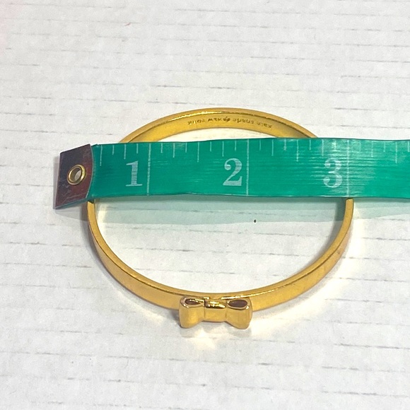 Kate Spade Take A Bow Bangle Bracelet Yellow Gold-Tone | 7.5” | Designer Jewelry - Picture 10 of 13